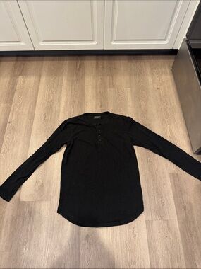 Goodlife Black Long-Sleeve Henley Shirt